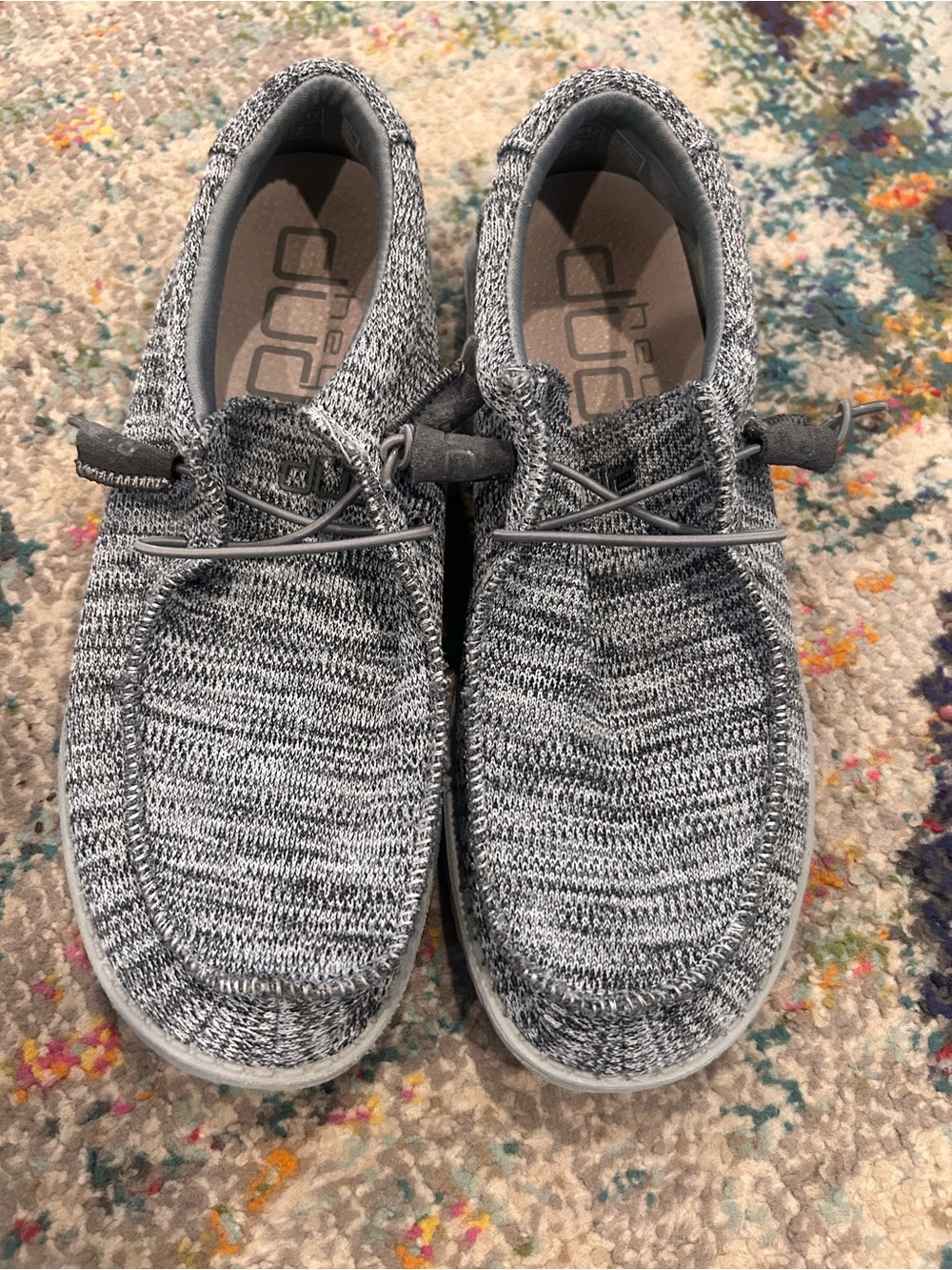 Casual Knit Men’s Slip-On Sneakers - Gray